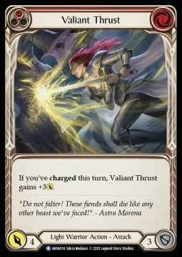 Valiant Thrust (Red) [MON039] (Monarch - First) Regular