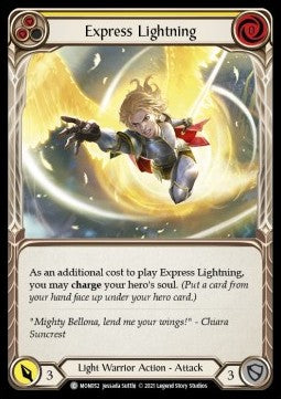 Express Lightning (Yellow) [MON052] (Monarch - First) Rainbow Foil