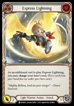 Express Lightning (Blue) [MON053] (Monarch - First) Rainbow Foil
