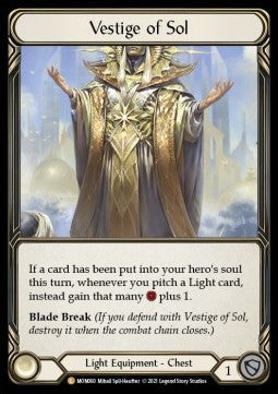 Vestige of Sol [MON060] (Monarch - First) Cold Foil