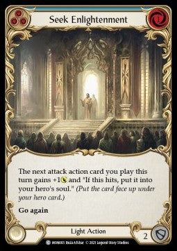 Seek Enlightenment (Blue) [MON083] (Monarch - First) Rainbow Foil