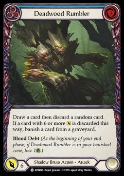 Deadwood Rumbler (Blue) [MON140] (Monarch - First) Rainbow Foil
