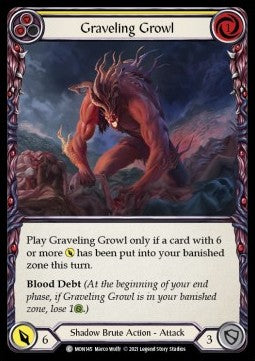 Graveling Growl (Yellow) [MON145] (Monarch - First) Rainbow Foil