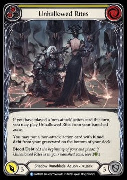Unhallowed Rites (Yellow) [MON160] (Monarch - First) Rainbow Foil