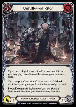 Unhallowed Rites (Blue) [MON161] (Monarch - First) Regular