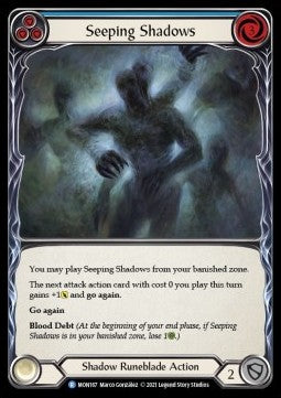 Seeping Shadows (Blue) [MON167] (Monarch - First) Rainbow Foil