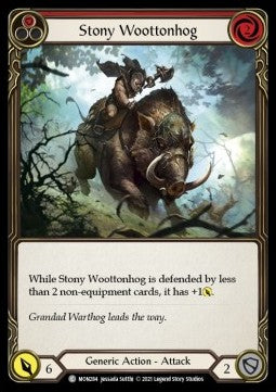 Stony Wootonhog (Red) [MON284] (Monarch - First) Rainbow Foil