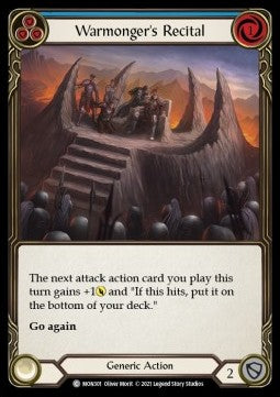 Warmonger's Recital (Blue) [MON301] (Monarch - First) Rainbow Foil