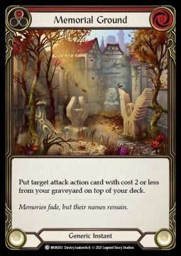 Memorial Ground (Red) [MON303] (Monarch - First) Rainbow Foil
