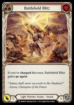 Battlefield Blitz (Red) [MON036] (Monarch - Unlimited) Rainbow Foil