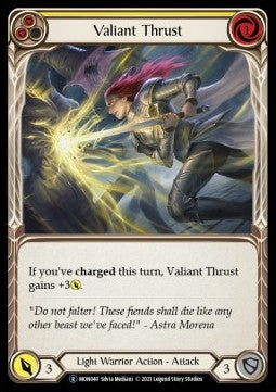 Valiant Thrust (Yellow) [MON040] (Monarch - Unlimited) Regular