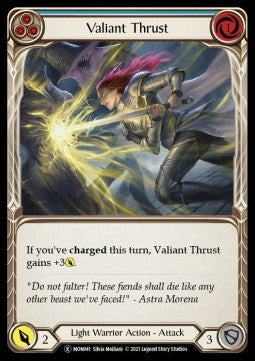 Valiant Thrust (Blue) [MON041] (Monarch - Unlimited) Regular