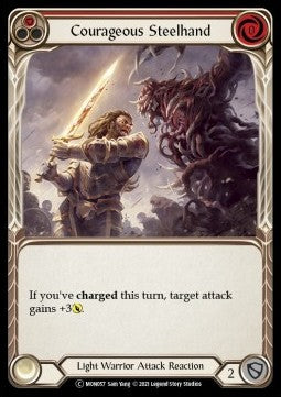 Courageous Steelhand (Red) [MON057] (Monarch - Unlimited) Regular