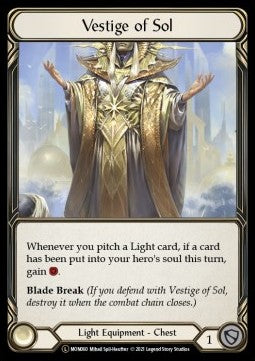 Vestige of Sol [MON060] (Monarch - Unlimited) Rainbow Foil