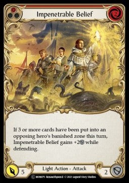 Impenetrable Belief (Red) [MON075] (Monarch - Unlimited) Rainbow Foil