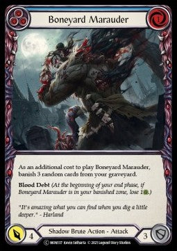Boneyard Marauder (Blue) [MON137] (Monarch - Unlimited) Rainbow Foil