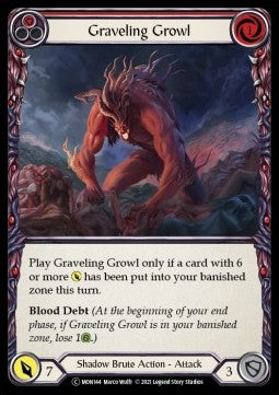 Graveling Growl (Red) [MON144] (Monarch - Unlimited) Regular