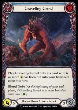 Graveling Growl (Blue) [MON146] (Monarch - Unlimited) Rainbow Foil
