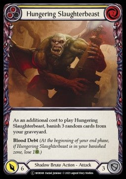 Hungering Slaughterbeast (Yellow) [MON148] (Monarch - Unlimited) Rainbow Foil