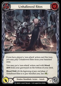 Unhallowed Rites (Blue) [MON161] (Monarch - Unlimited) Regular