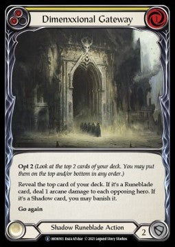 Dimenxxional Gateway (Yellow) [MON163] (Monarch - Unlimited) Rainbow Foil