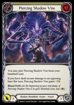Piercing Shadow Vise (Yellow) [MON172] (Monarch - Unlimited) Regular