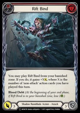 Rift Bind (Red) [MON174] (Monarch - Unlimited) Rainbow Foil