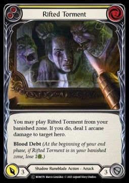 Rifted Torment (Yellow) [MON178] (Monarch - Unlimited) Rainbow Foil