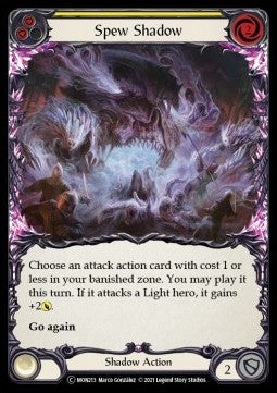 Spew Shadow (Yellow) [MON213] (Monarch - Unlimited) Rainbow Foil