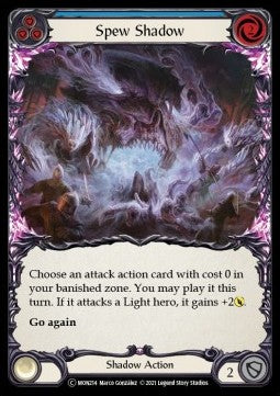 Spew Shadow (Blue) [MON214] (Monarch - Unlimited) Rainbow Foil
