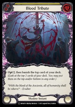 Blood Tribute (Yellow) [MON216] (Monarch - Unlimited) Rainbow Foil