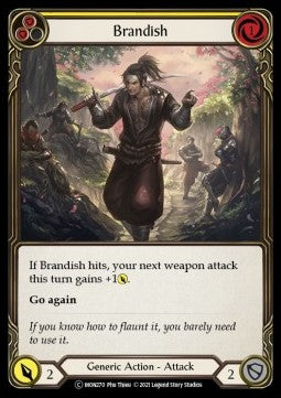 Brandish (Yellow) [MON270] (Monarch - Unlimited) Rainbow Foil