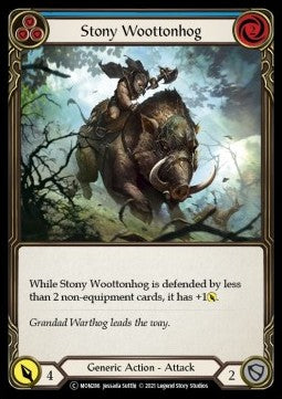 Stony Woottonhog (Blue) [MON286] (Monarch - Unlimited) Rainbow Foil