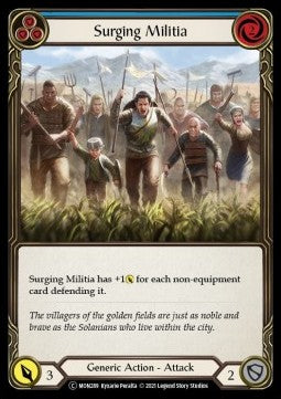 Surging Militia (Blue) [MON289] (Monarch - Unlimited) Rainbow Foil