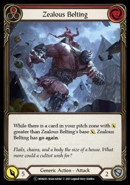 Zealous Belting (Red) [MON293] (Monarch - Unlimited) Rainbow Foil