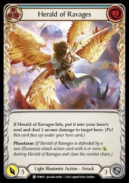 Herald of Ravages (Blue) [PSM017] (Monarch - Prism Blitz Deck) Regular