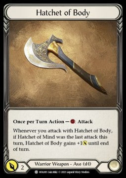 Hatchet of Body [BOL003] (Monarch - Boltyn Blitz Deck) Regular