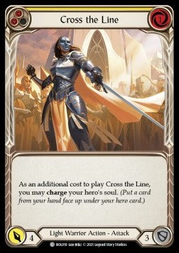 Cross the Line (Yellow) [BOL019] (Monarch - Boltyn Blitz Deck) Regular