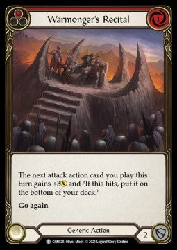 Warmonger's Recital (Red) [CHN028] (Monarch - Chane Blitz Deck) Regular