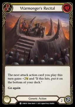 Warmonger's Recital (Yellow) [CHN029] (Monarch - Chane Blitz Deck) Regular