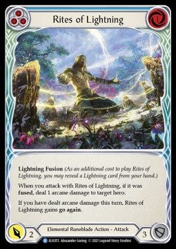 Rites of Lightning (Blue) [ELE072] (Tales of Aria - First) Rainbow Foil