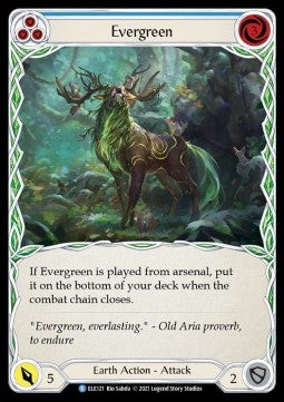 Evergreen (Blue) [ELE121] (Tales of Aria - First) Rainbow Foil