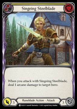Singeing Steelblade (Yellow) [ELE231] (Tales of Aria - First) Rainbow Foil