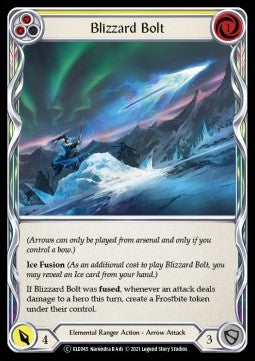 Blizzard Bolt (Yellow) [ELE045] (Tales of Aria - Unlimited) Rainbow Foil