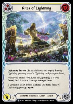 Rites of Lightning (Yellow) [ELE071] (Tales of Aria - Unlimited) Rainbow Foil
