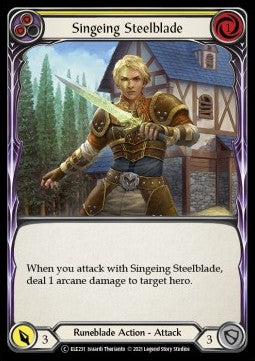 Singeing Steelblade (Yellow) [ELE231] (Tales of Aria - Unlimited) Rainbow Foil