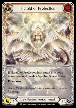 Herald of Protection (Red) (Extended Art) [FAB029] (FAB Promos) Rainbow Foil