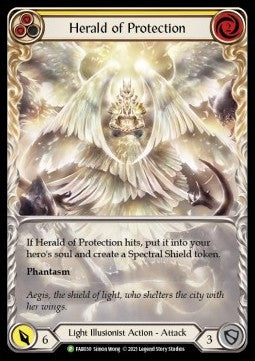 Herald of Protection (Yellow) (Extended Art) [FAB030] (FAB Promos) Rainbow Foil