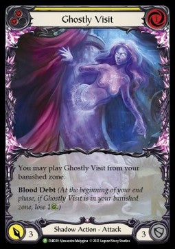 Ghostly Visit (Yellow) (Extended Art) [FAB039] (FAB Promos) Rainbow Foil