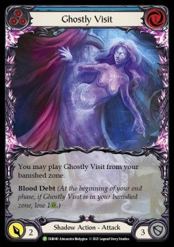 Ghostly Visit (Blue) (Extended Art) [FAB040] (FAB Promos) Rainbow Foil